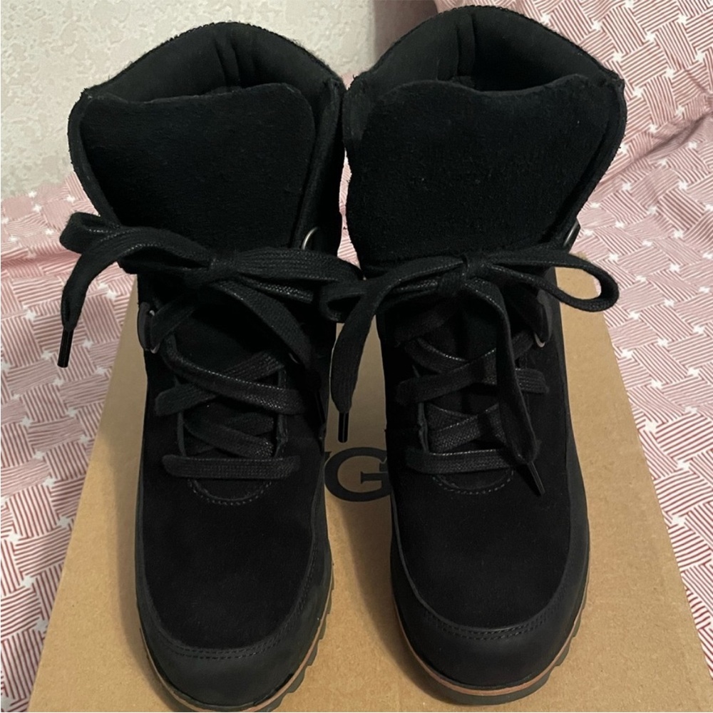 UGG Black Winter Boots with Suede Finish